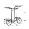 Plant Stand Outdoor Indoor Metal Flower Pots Rack Corner Planter Shelf