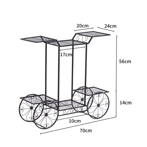 Plant Stand Outdoor Indoor Metal Flower Pots Rack Corner Planter Shelf
