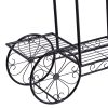 Plant Stand Outdoor Indoor Metal Flower Pots Rack Corner Planter Shelf