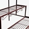 Plant Stand 3 Tier Rectangle Metal Flower Pot Planter Corner Shelf