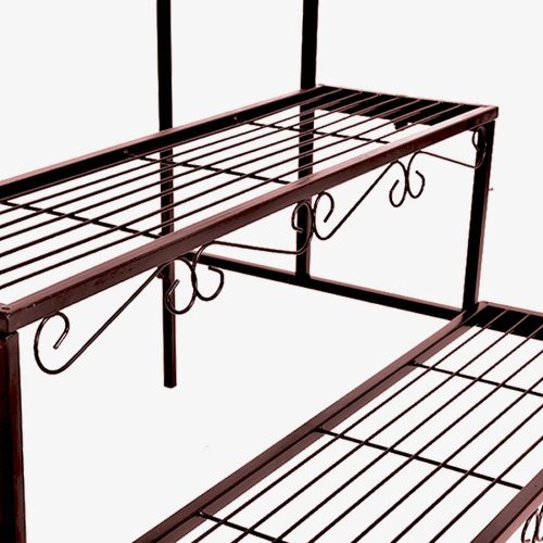 Plant Stand 3 Tier Rectangle Metal Flower Pot Planter Corner Shelf