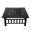 3IN1 Fire Pit BBQ Grill Pits Outdoor Patio Garden Heater Fireplace BBQS Grills