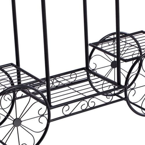Plant Stand Outdoor Indoor Metal Flower Pots Rack Corner Planter Shelf