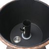 Cooler Ice Bucket Table Bar Outdoor Setting Furniture Patio Pool Storage Box – Black and Brown