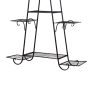 Outdoor Indoor Metal Plant Stand Flower Pots Rack Garden Corner Shelf – Black
