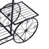Plant Stand Outdoor Indoor Metal Flower Pots Rack Corner Planter Shelf