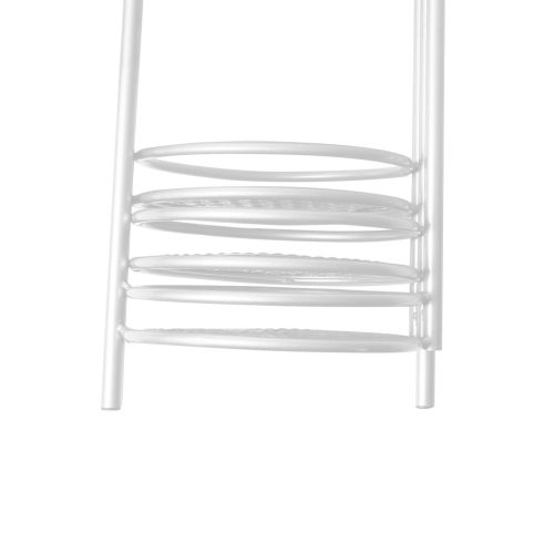 6 Tier Plant Stand Swivel Outdoor Indoor Metal Stands Flower Shelf Rack Garden – White