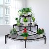 Outdoor Indoor Pot Plant Stand Garden Metal 3 Tier Planter Corner Shelf