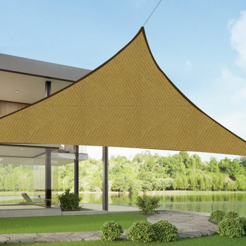 Outdoor Awning Cloth Sun Shades Sail Shelter Covers Tent Canopy UV Protection – Sand