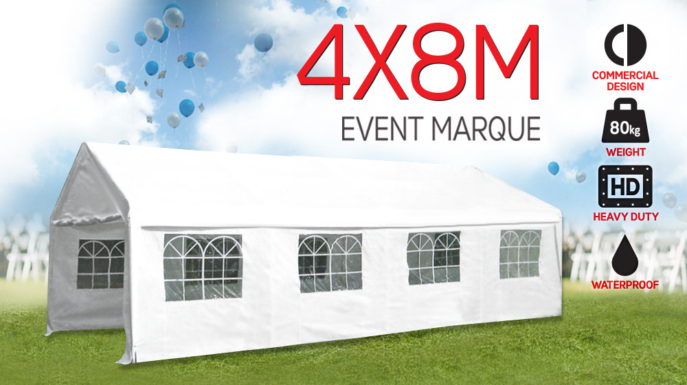 4×8 Outdoor event marquee – White