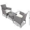 3 Piece Wicker Outdoor Furniture Set – Grey
