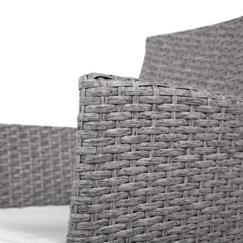 3 Piece Wicker Outdoor Furniture Set – Grey