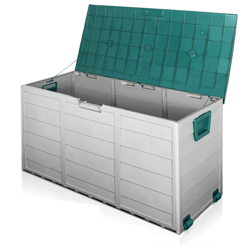 290L Outdoor Storage Box – Green and Grey