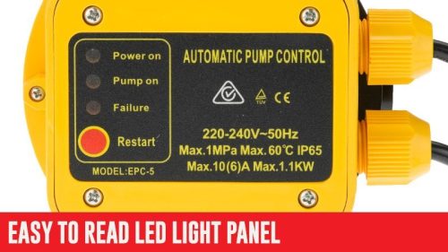 Automatic Water Pump Pressure Controller Switch – Yellow