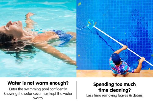 400 micron Solar Swimming Pool Cover Silver/Blue – 10.5 x 4.2 M