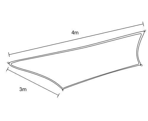 Wallaroo Rectangular Shade Sail – 3 x 4 M