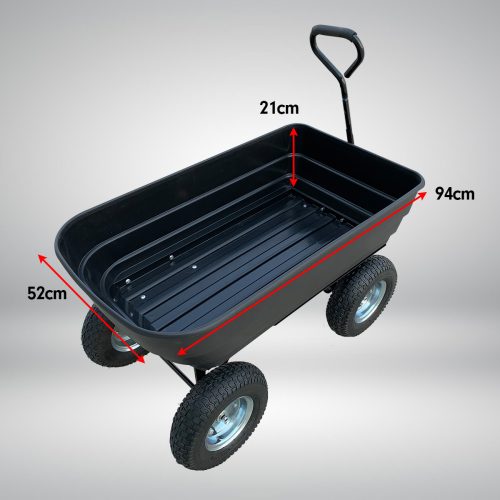 Garden Dump Cart Dumper Wagon Carrier Wheel Barrow – 75 L