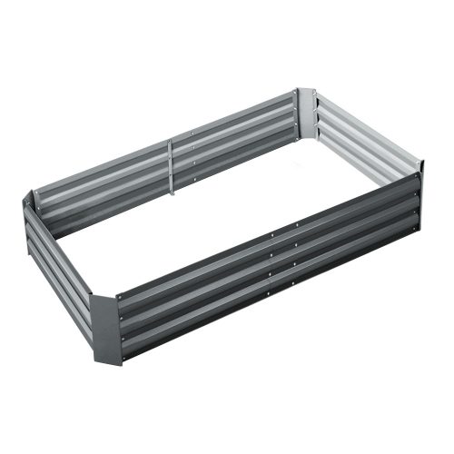 Green Fingers Galvanised Steel Garden Bed – Aliminium Grey