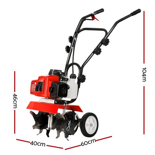 88CC Tiller Rototiller Cultivator Garden Soil Power Rotary Hoe