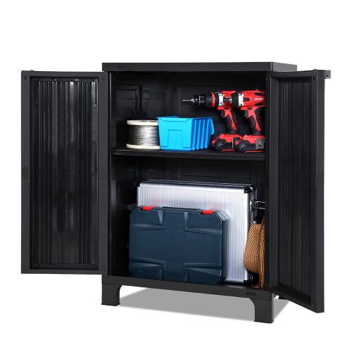 Outdoor Storage Cabinet Lockable Cupboard Garage 92cm