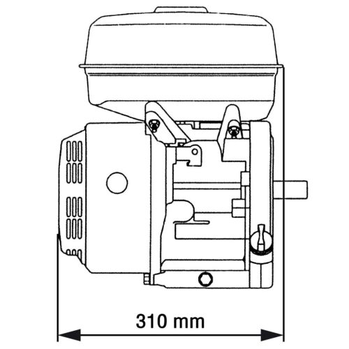 Petrol Engine with Electric Start 15 HP 11 kW Black