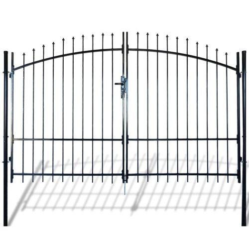 Double Door Fence Gate with Spear Top 300 x 225 cm