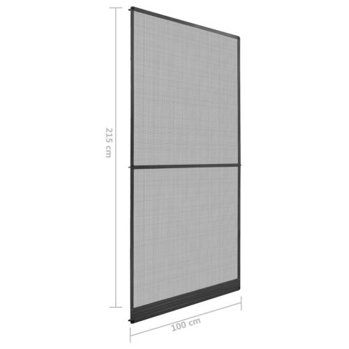 Hinged Insect Screen for Doors – 100×215 cm, Anthracite