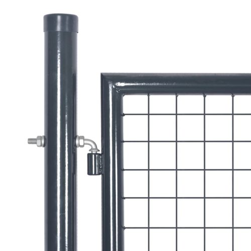 Mesh Garden Gate Anthracite 300×175 cm Galvanised Steel