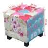 Armchair with Footstool Patchwork Design Fabric