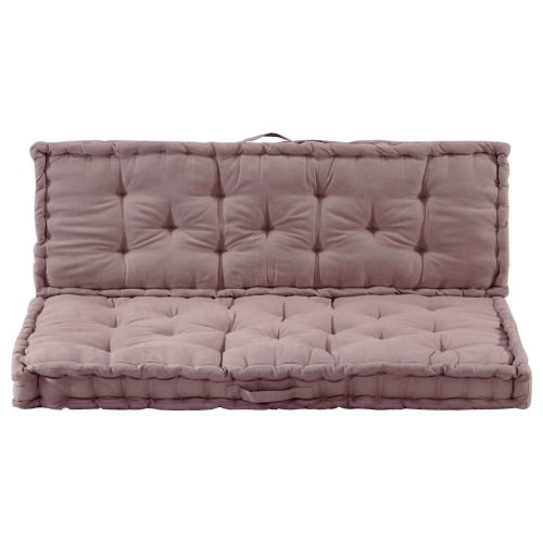 Pallet Floor Cushion Cotton – 120x40x7 cm and 120x80x10 cm, Taupe
