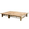 2-Person Sun Lounger with Cushions Bamboo – Cream