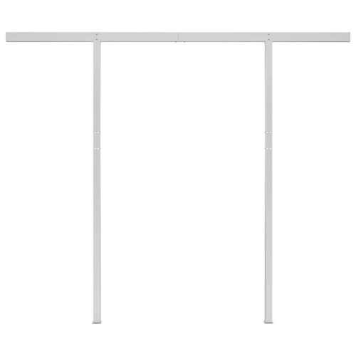 Manual Retractable Awning with Posts – 3×2.5 m, Orange and Brown
