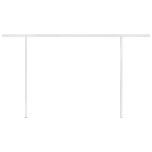 Manual Retractable Awning with Posts – 4.5×3 m, Anthracite