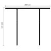 Manual Retractable Awning with Posts – 3×2.5 m, Blue and White
