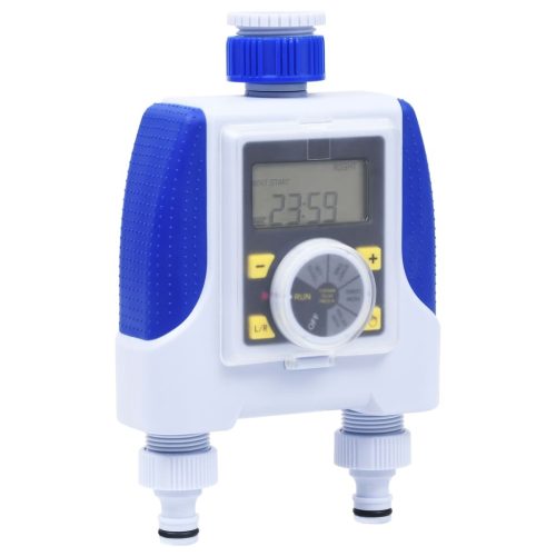 Electronic Dual Outlet Water Timer with Moisture Sensor