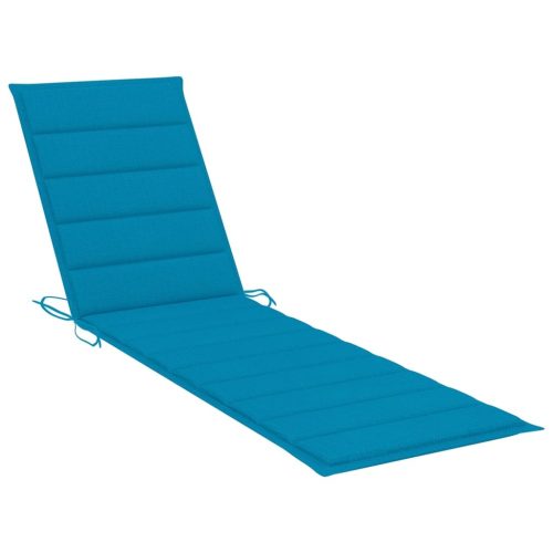 Sun Lounger with Cushion Solid Teak Wood