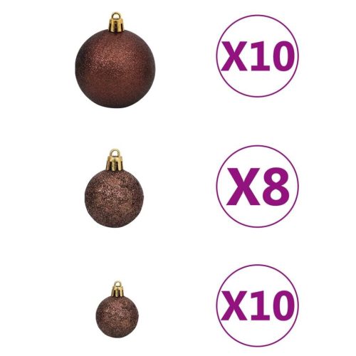 Artificial Christmas Tree with LEDs&Ball Set LEDs Green – 300×155 cm, Green and Gold