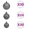 Artificial Christmas Tree with LEDs&Ball Set LEDs Green – 500×230 cm, White and Grey