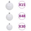Artificial Christmas Tree with LEDs&Ball Set LEDs Green – 500×230 cm, White and Grey