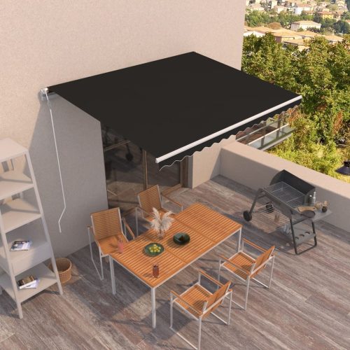 Automatic Retractable Awning – 400×300 cm, Anthracite