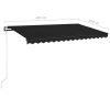 Automatic Retractable Awning – 400×300 cm, Anthracite
