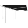 Automatic Retractable Awning with Posts – 400×300 cm, Anthracite