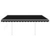 Automatic Retractable Awning with Posts – 450×300 cm, Anthracite