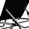 Sun Lounger Aluminium and Textilene Black