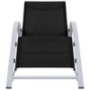 Sunlounger Textilene and Aluminium Black