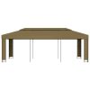 Gazebo with Double Roof – 3×6 m, Taupe