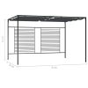Gazebo with Retractable Roof 4x3x2.3 m Anthracite 180 g/m²