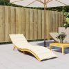 Sun Lounger Cushion Fabric – 200x50x3 cm, Cream