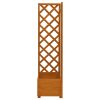Corner Trellis Planter 40x40x150 cm Solid Firwood – Orange
