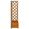 Corner Trellis Planter 40x40x150 cm Solid Firwood – Orange